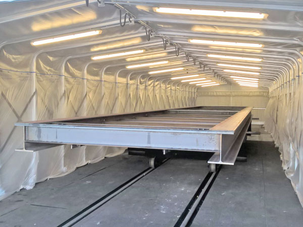 copertura retrattile con illuminazione integrata